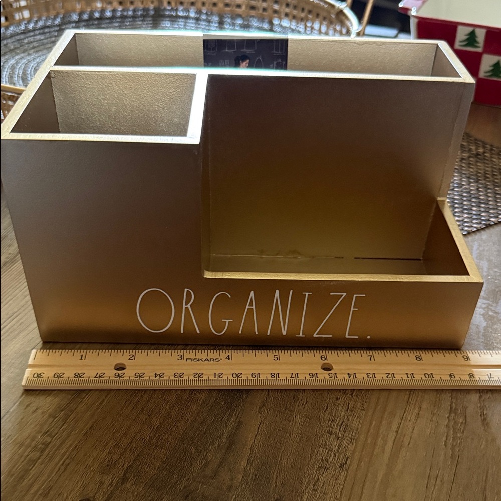 Rae Dunn Gold Desk Organizer